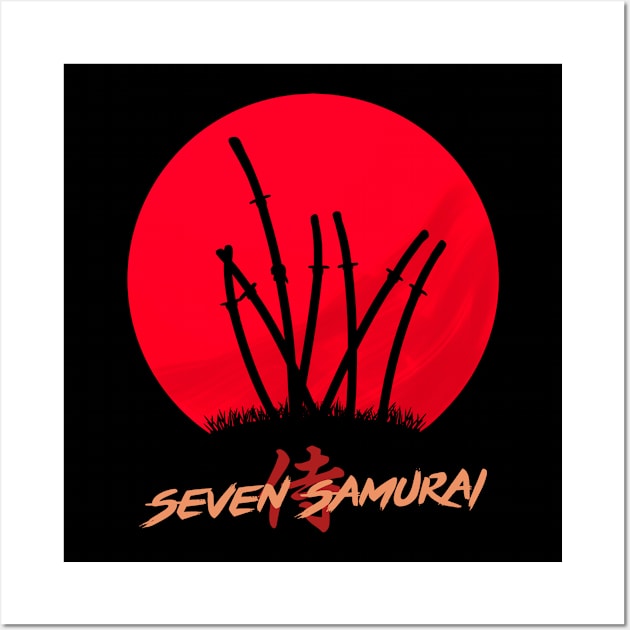 Mod.8 Seven Samurai Japanese Wall Art by parashop